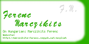 ferenc marczikits business card